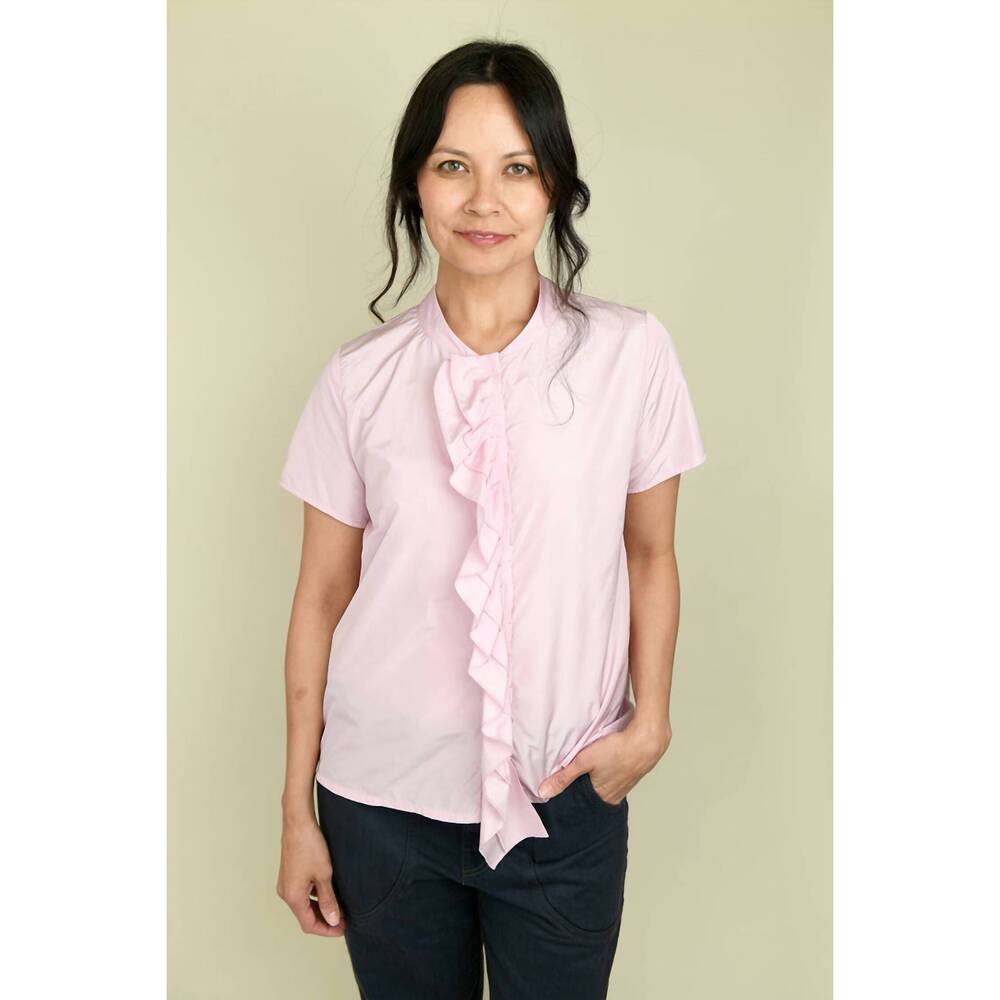 NEW KATHARINA HOVMAN ruffle blouse in rose